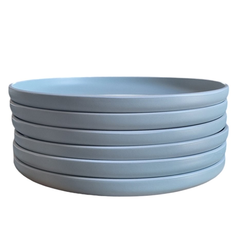 Acquista online Brandani set of 6 Stoneware round flat plates Fusion sage green cod.51300 Brandani